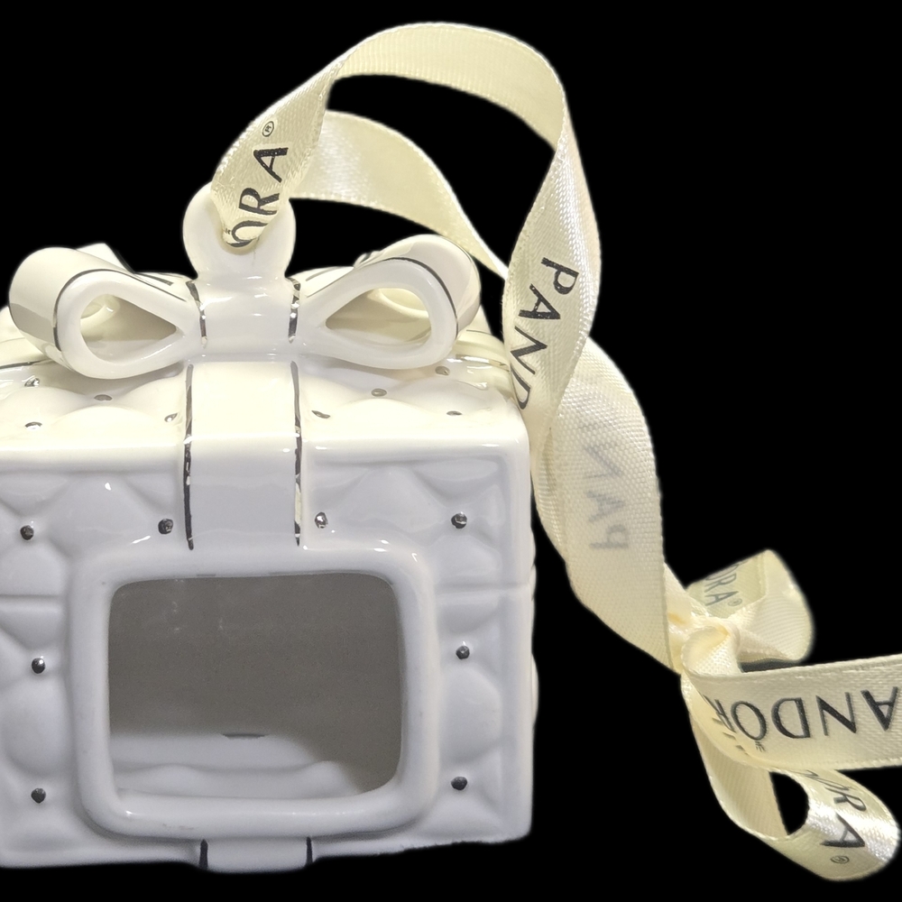 Pandora White Gift Box Ornament